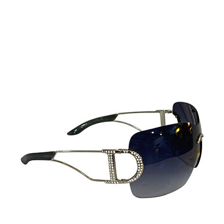 Christian Dior Crystal Embellished D Shield Sunglasses