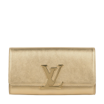 Louis Vuitton Gold Calfskin Leather Louise Clutch