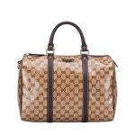 Gucci Beige/Ebony GG Crystal Medium Joy Boston Bag