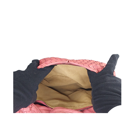 Bottega Veneta Noce Intrecciato Woven Nappa Leather Ball Hobo Bag