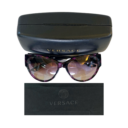 Versace Baroque Medusa Print Cat Eye Sunglasses