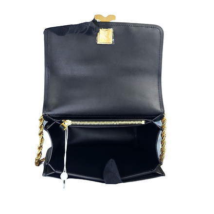 Tory Burch Eleanor Diamond Black Studded T Small Bag