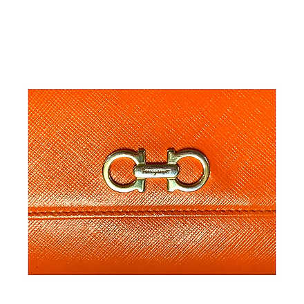 Salvatore Ferragamo Gancini Leather Continental Wallet
