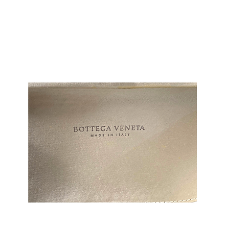 Bottega Veneta Gold Intrecciato Satin and Leather Knot Clutch Bag