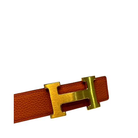Hermes H Constance Reversible Leather Belt Size 90