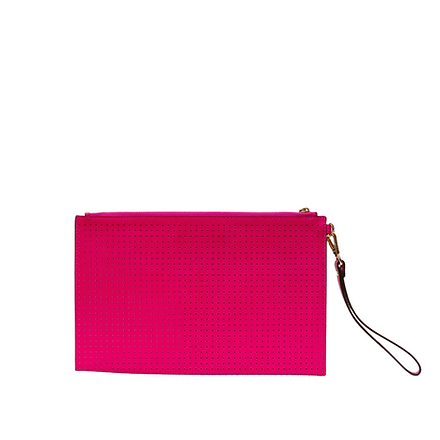 Michael Kors Hot Pink Perforated Pouch