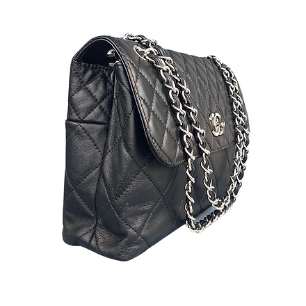 Chanel Black Quilted Calfskin Leather In-The-Business Flap Bag
