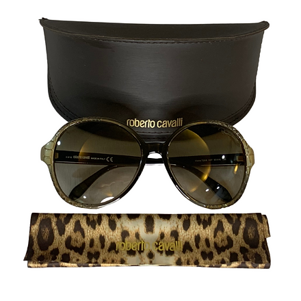 Roberto Cavalli Maria 726 Glitter Grey Panthos Sunglasses