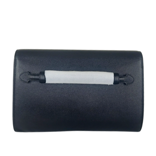 Gucci Smooth Black Leather Double G Party Clutch