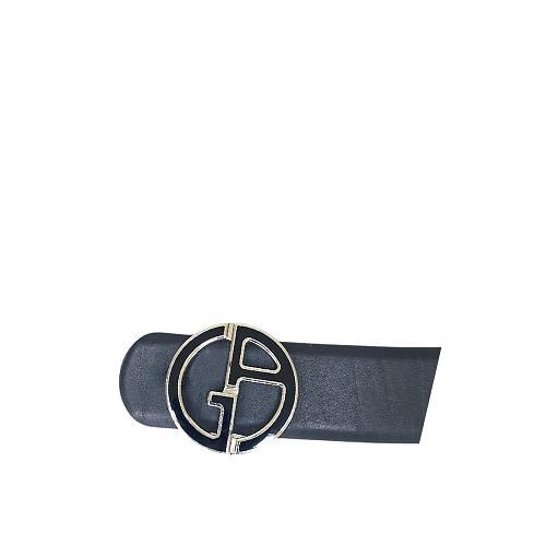 Armani Leather Belt with Enamel Buckle