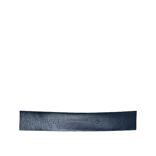 Armani Leather Belt with Enamel Buckle