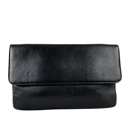 Giorgio Armani Black Leather Wallet on Chain