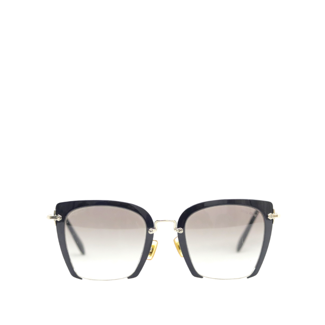 Miu Miu 0MU 52RS Half-Rim Square Sunglasses