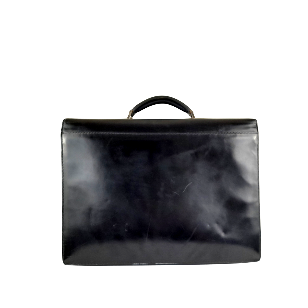 Bally Smooth Leather Black Briefcase
