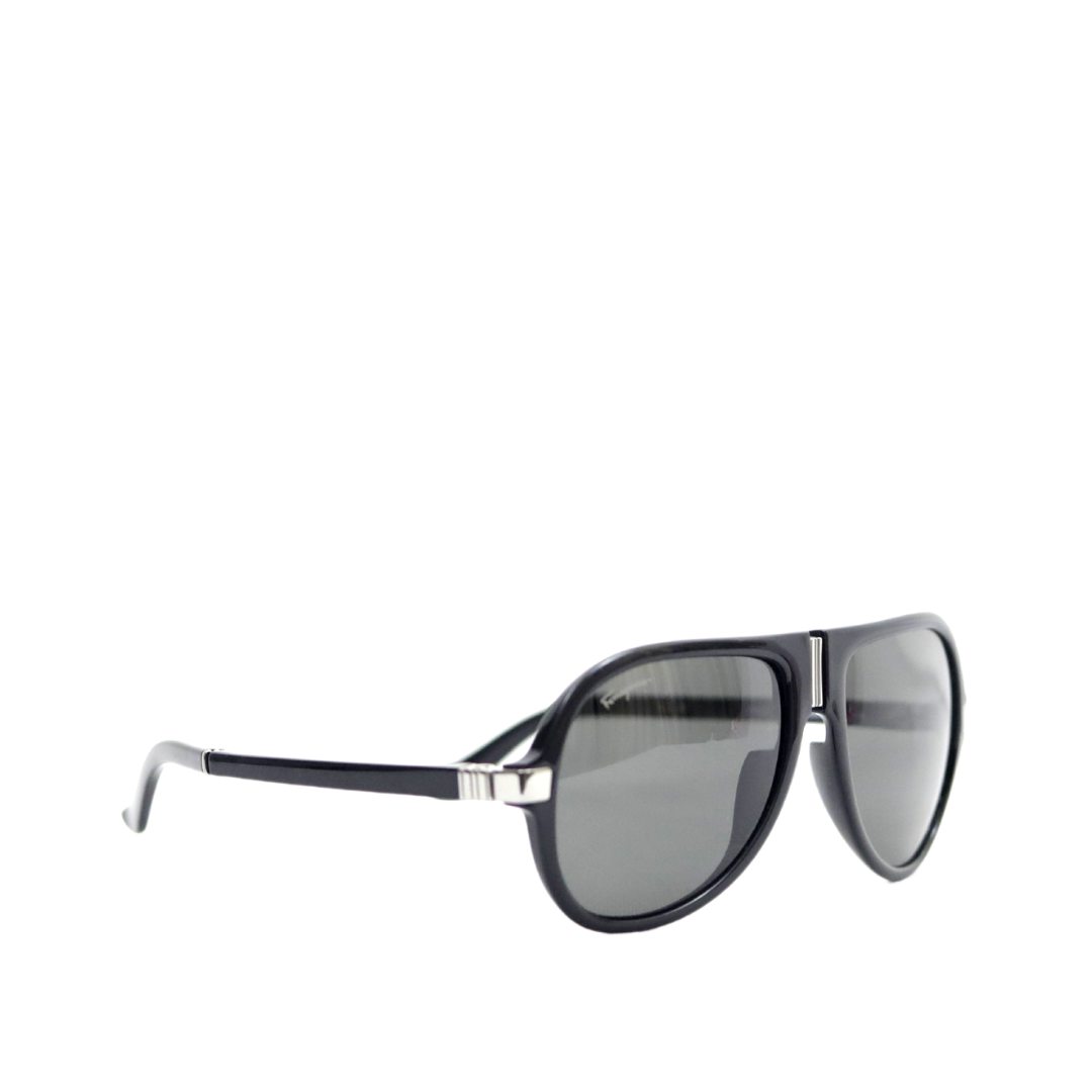 Salvatore Ferragamo Black Aviator Sunglasses