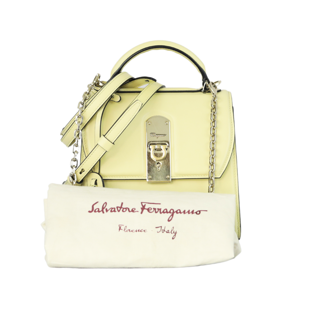 Salvatore Ferragamo Boxyz Small Sling Bag With Top Handle