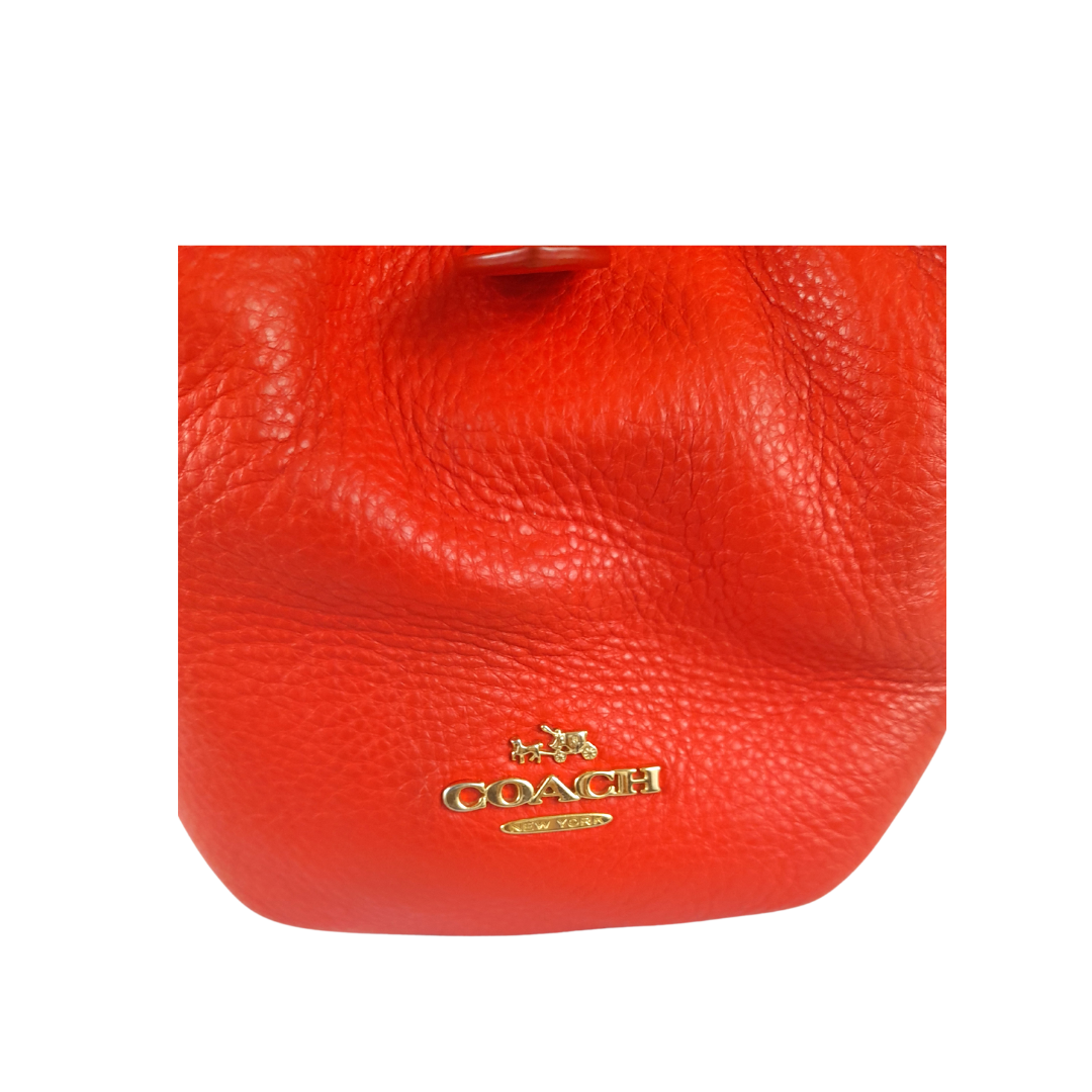 Coach Phoebe Orange Leather Madison Shoulder Bag