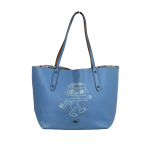 Coach Market Keith Haring Boombox Blue Leather Tote