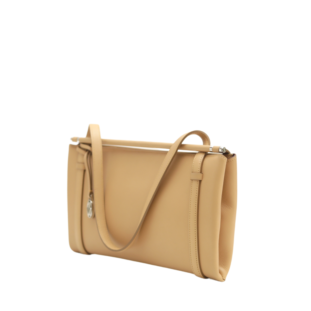 Cartier Beige Leather Cabochon Small Flap Shoulder Bag