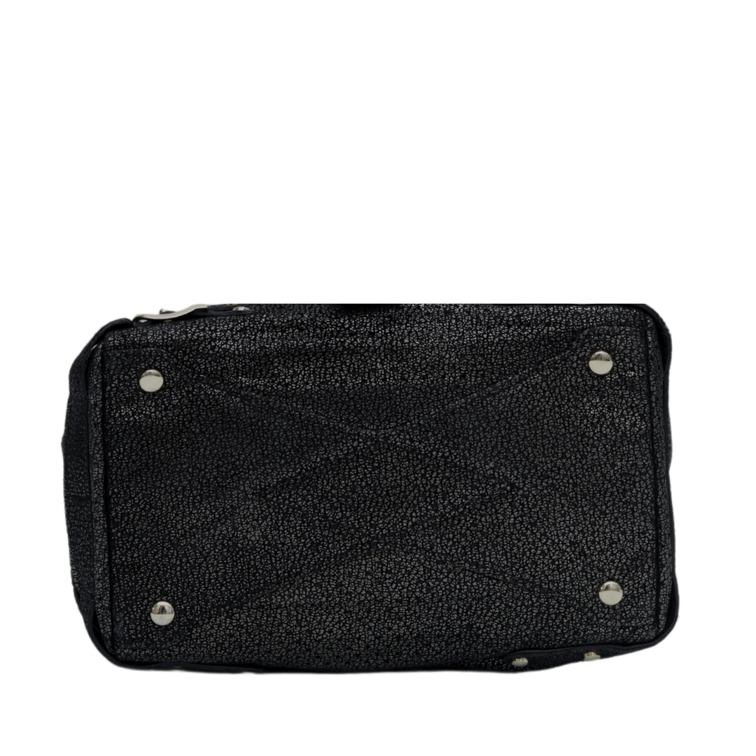 Jimmy Choo Black Perforated Leather Bree Shoulder Bag