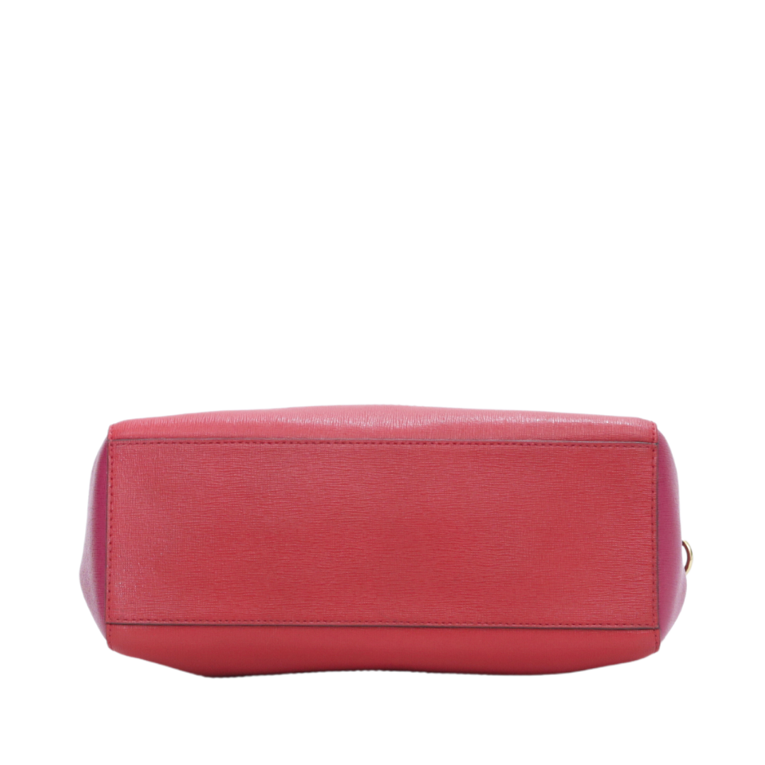Coach Colorblock Mini Convertible Saffiano Leather Satchel