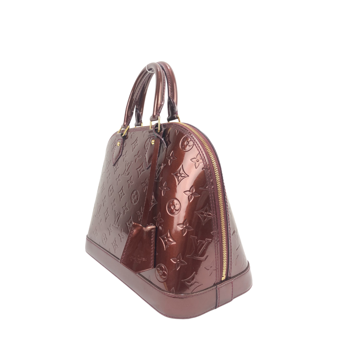 Red Louis Vuitton Monogram Vernis Alma PM Handbag – Designer Revival