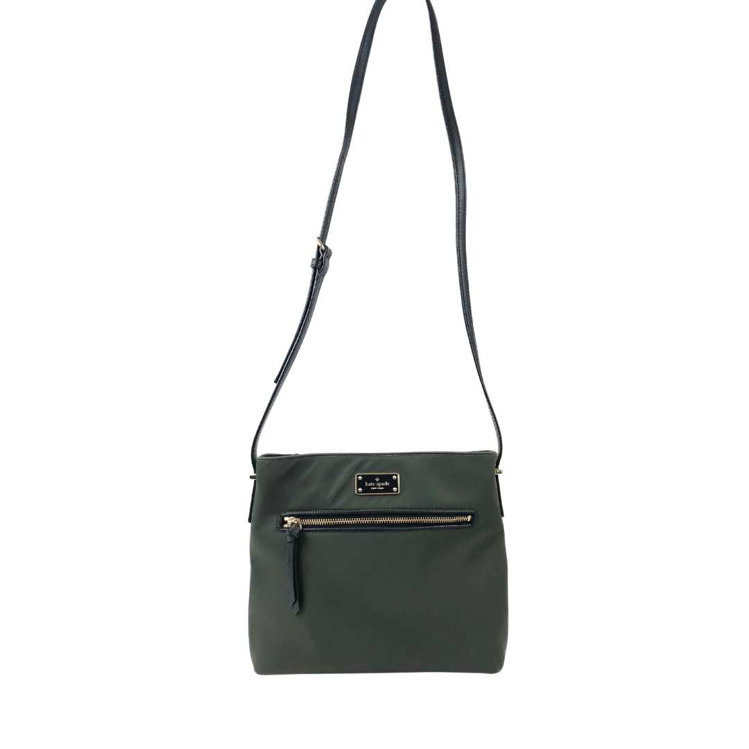 Kate Spade Dark Green Nylon Dessi Wilson Crossbody Bag