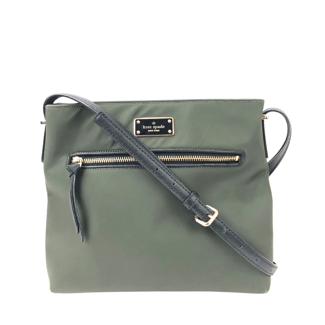 Kate Spade Dark Green Nylon Dessi Wilson Crossbody Bag