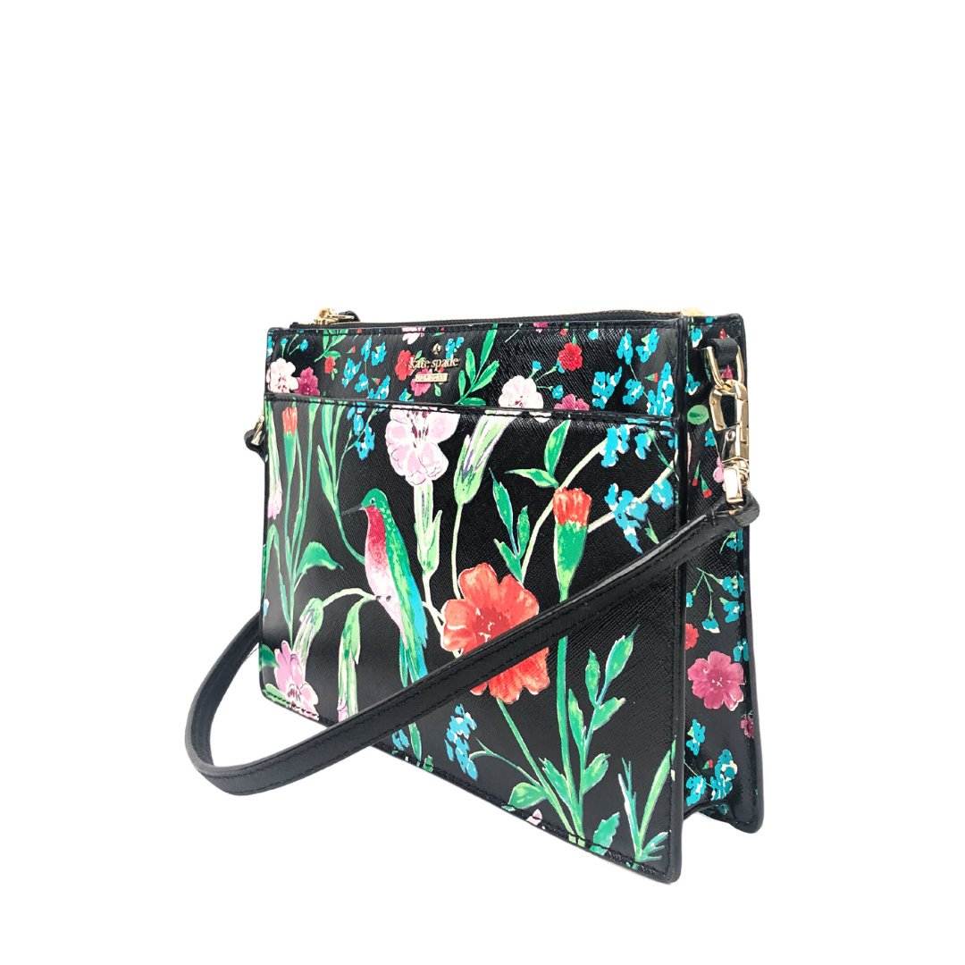 Kate Spade Wilson Road Black/ Multicolor Hummingbird Crossbody