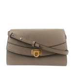 Salvatore Ferragamo Gancini Continental Travel Leather Wallet Sling