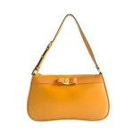 Salvatore Ferragamo Vara Bow Orange Leather Shoulder Bag