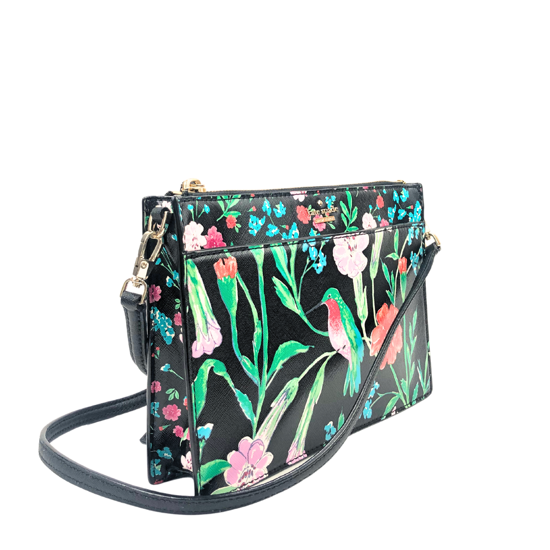 Kate Spade Wilson Road Black/ Multicolor Hummingbird Crossbody