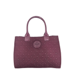 Tory Burch Purple Mini Ella Quilted Leather Tote