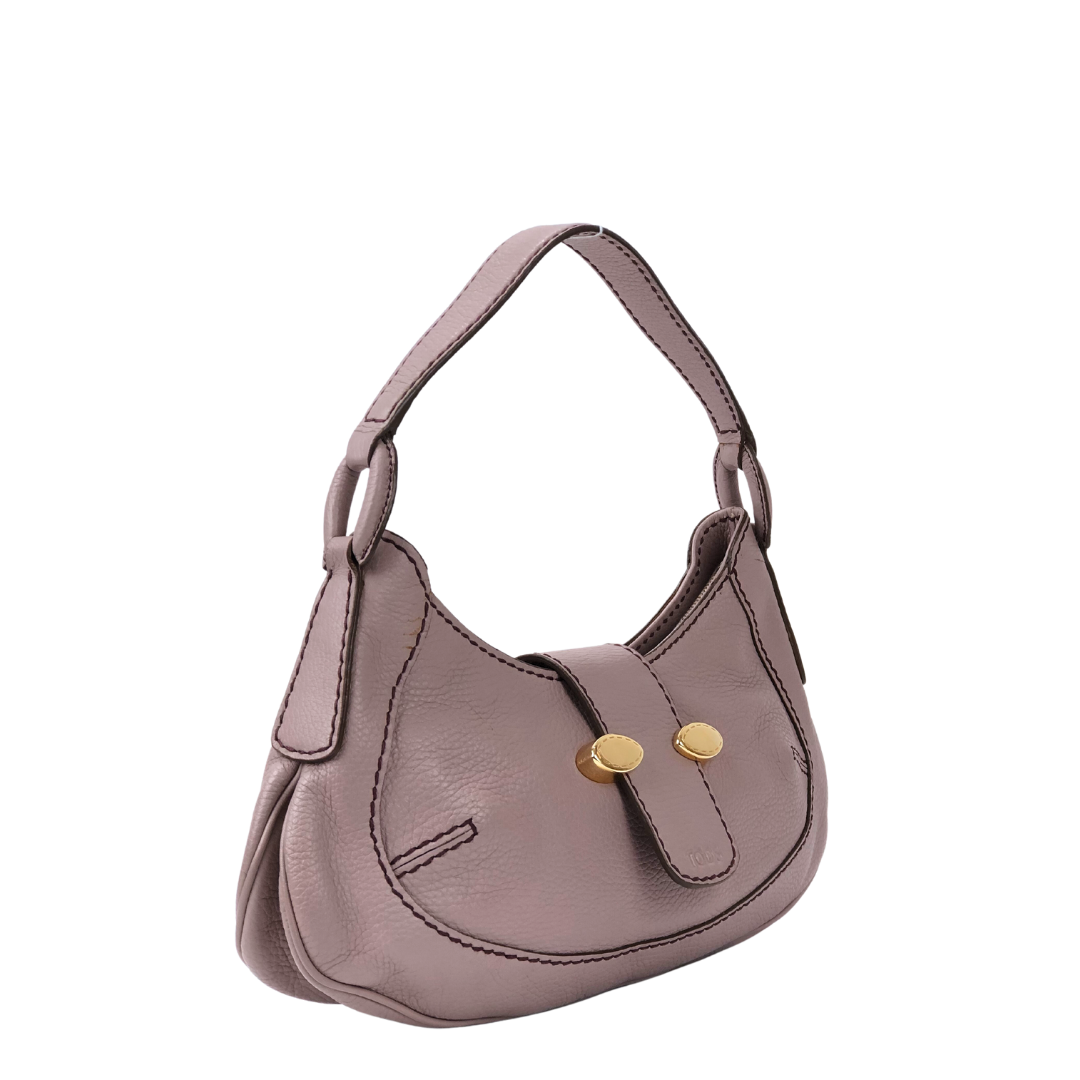 Tods Purple Leather Venghe Tra Collina Bag