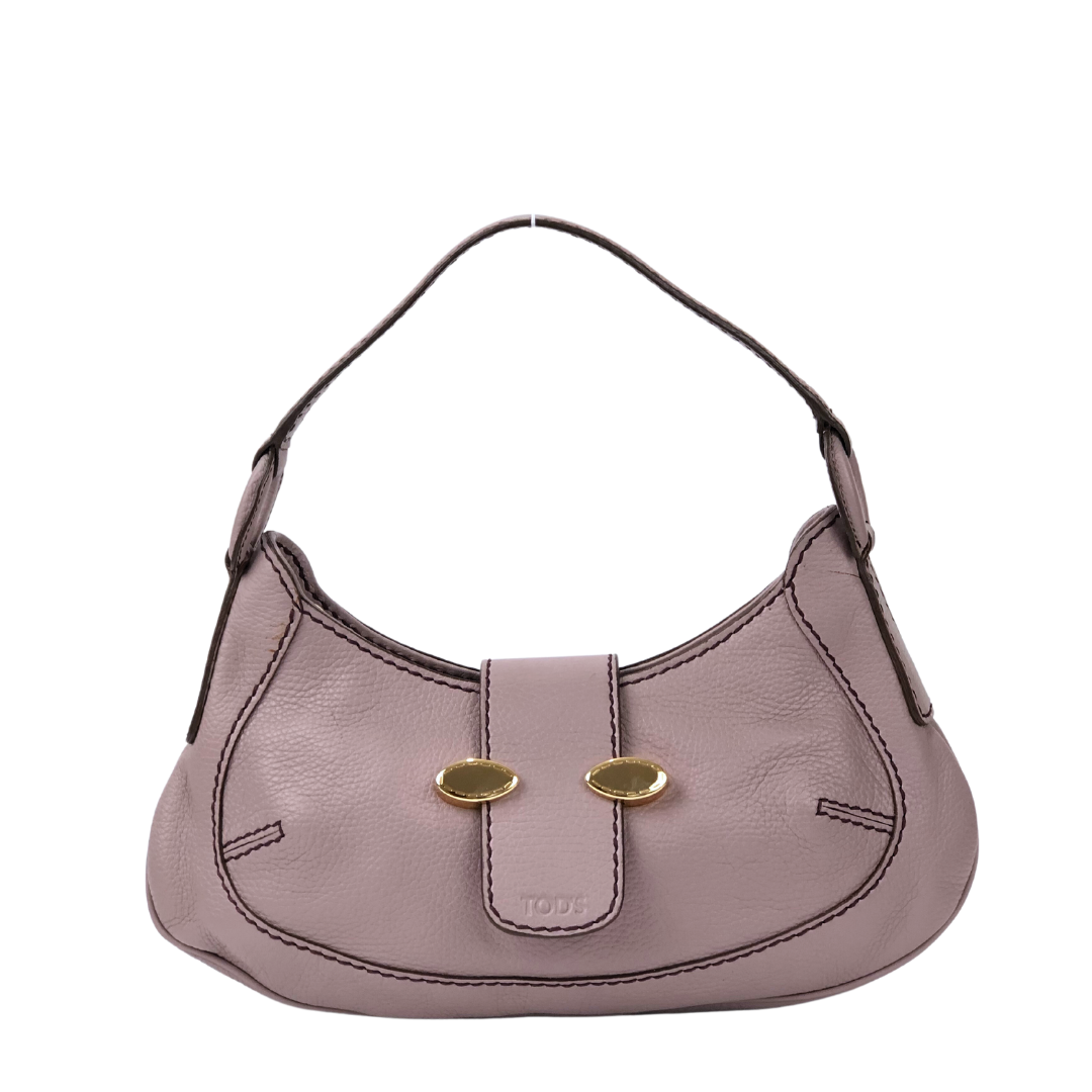 Tods Purple Leather Venghe Tra Collina Bag