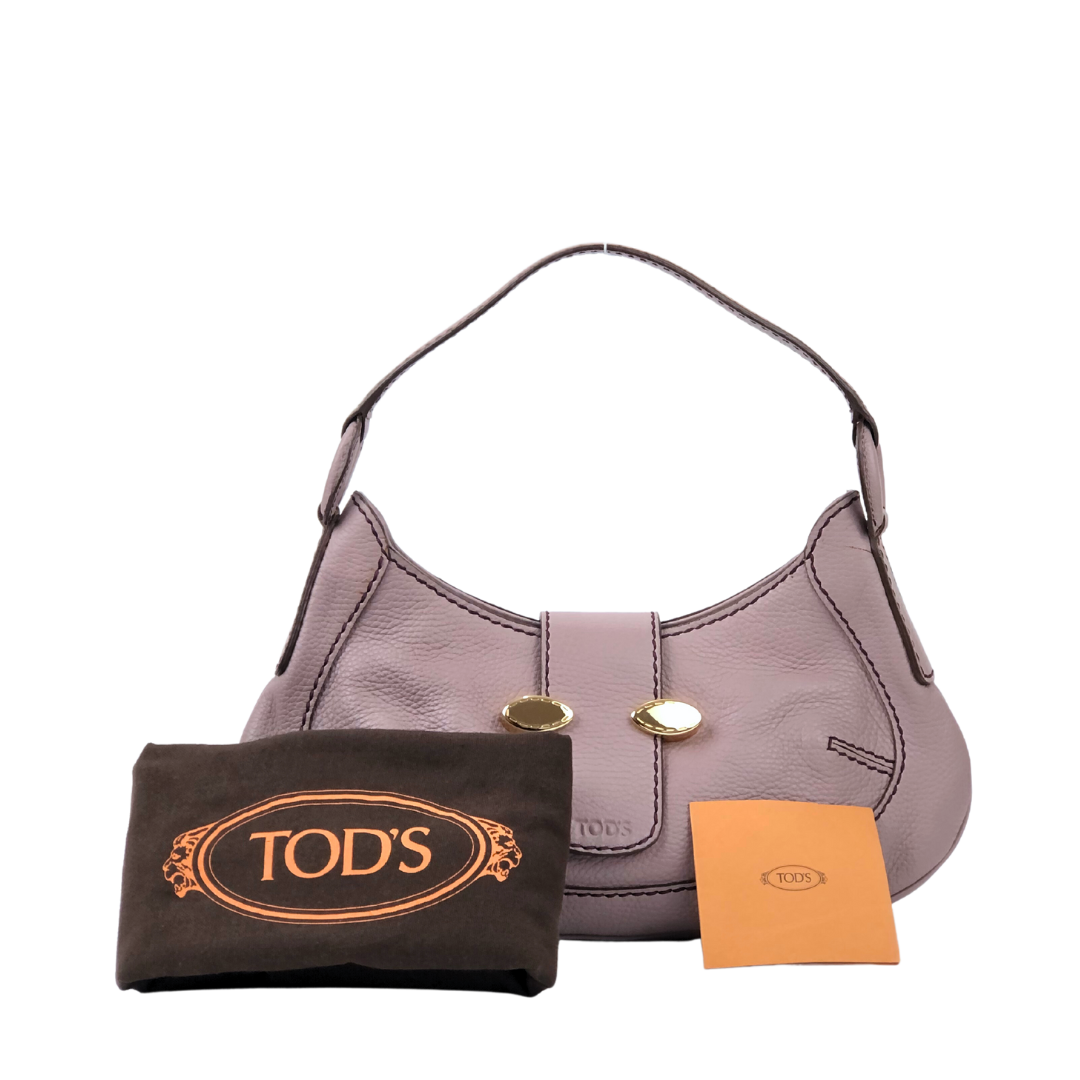 Tods Purple Leather Venghe Tra Collina Bag