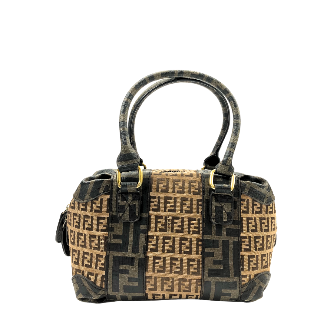 Michael Kors Speedy Satchel Bag in brown with gold hardware in 2023