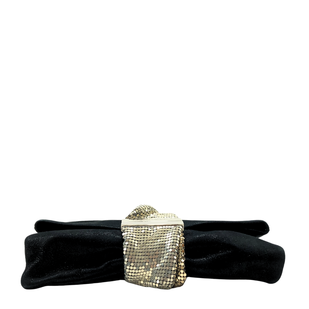 Jimmy Choo Black Chandra Smoke Wet Look Clutch