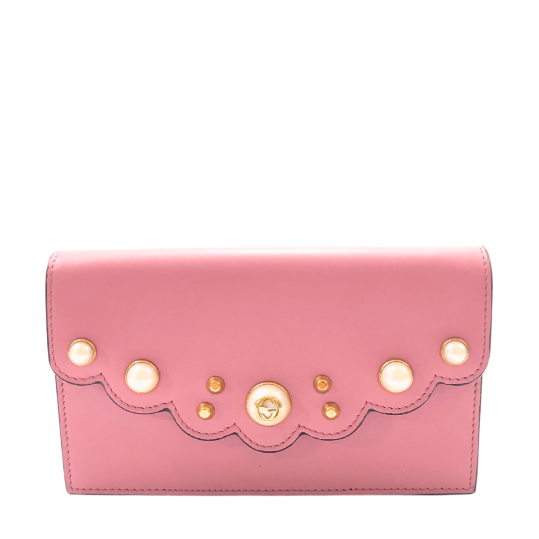 Gucci pink pearl discount bag