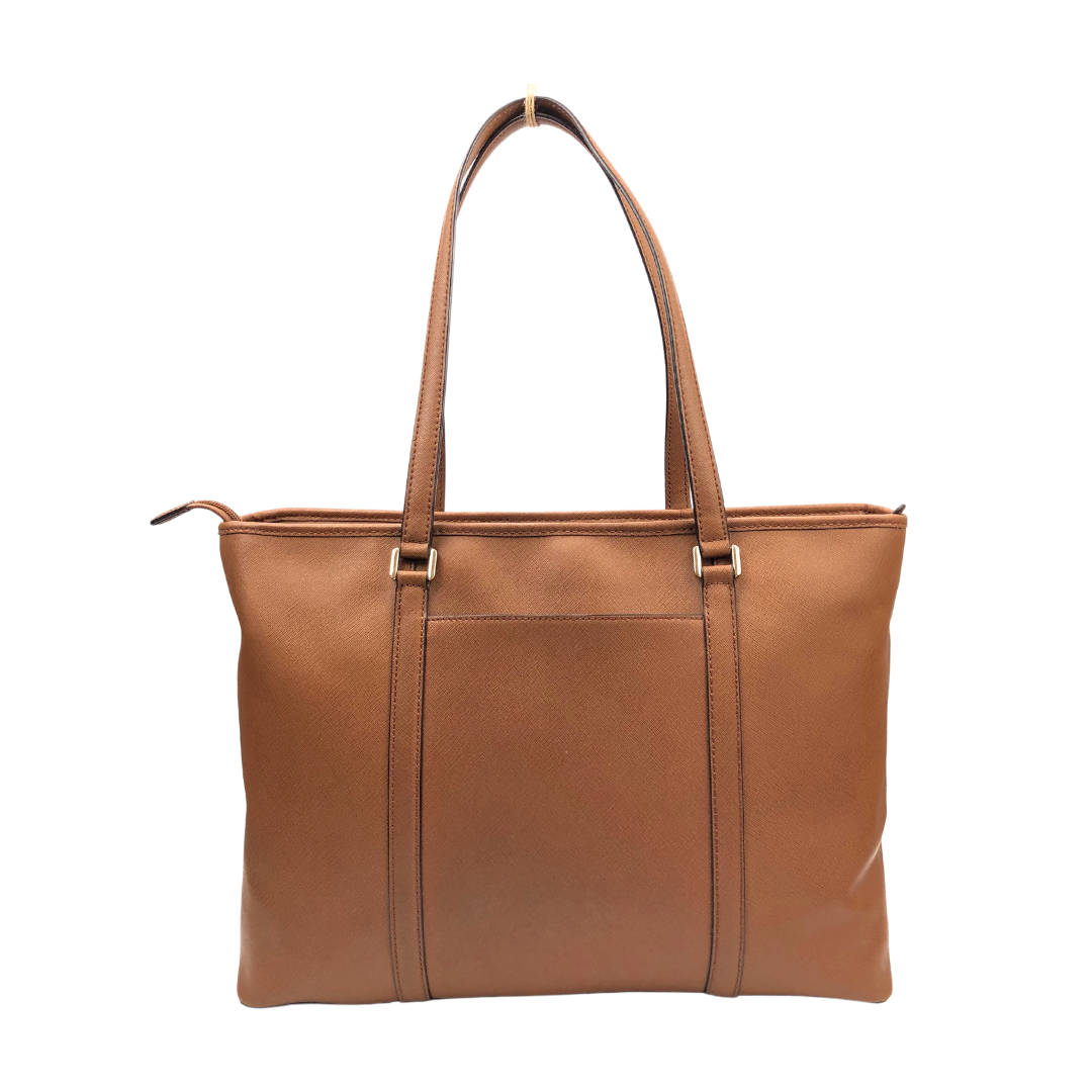 Michael Kors Medium East West Brown Leather Ring Tote : Amazon.in: Shoes &  Handbags