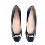 Tod’s Blue Double T Ballet Flats With Suede Detailing EU-35.5