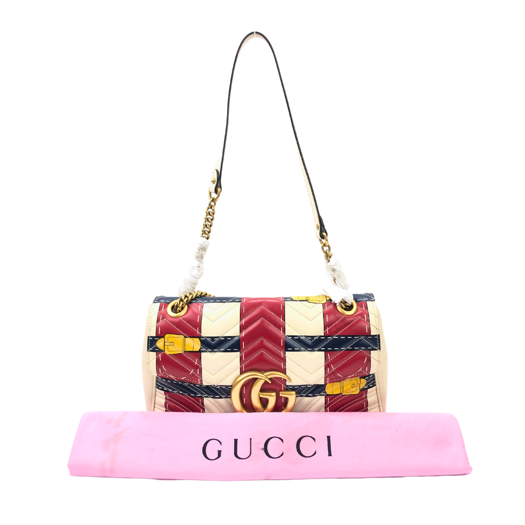 Gucci GG Marmont Trompe L'oeil Medium Shoulder Bag
