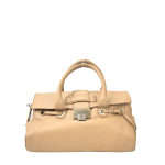 Jimmy Choo Rosalie Grainy Beige Leather Handbag