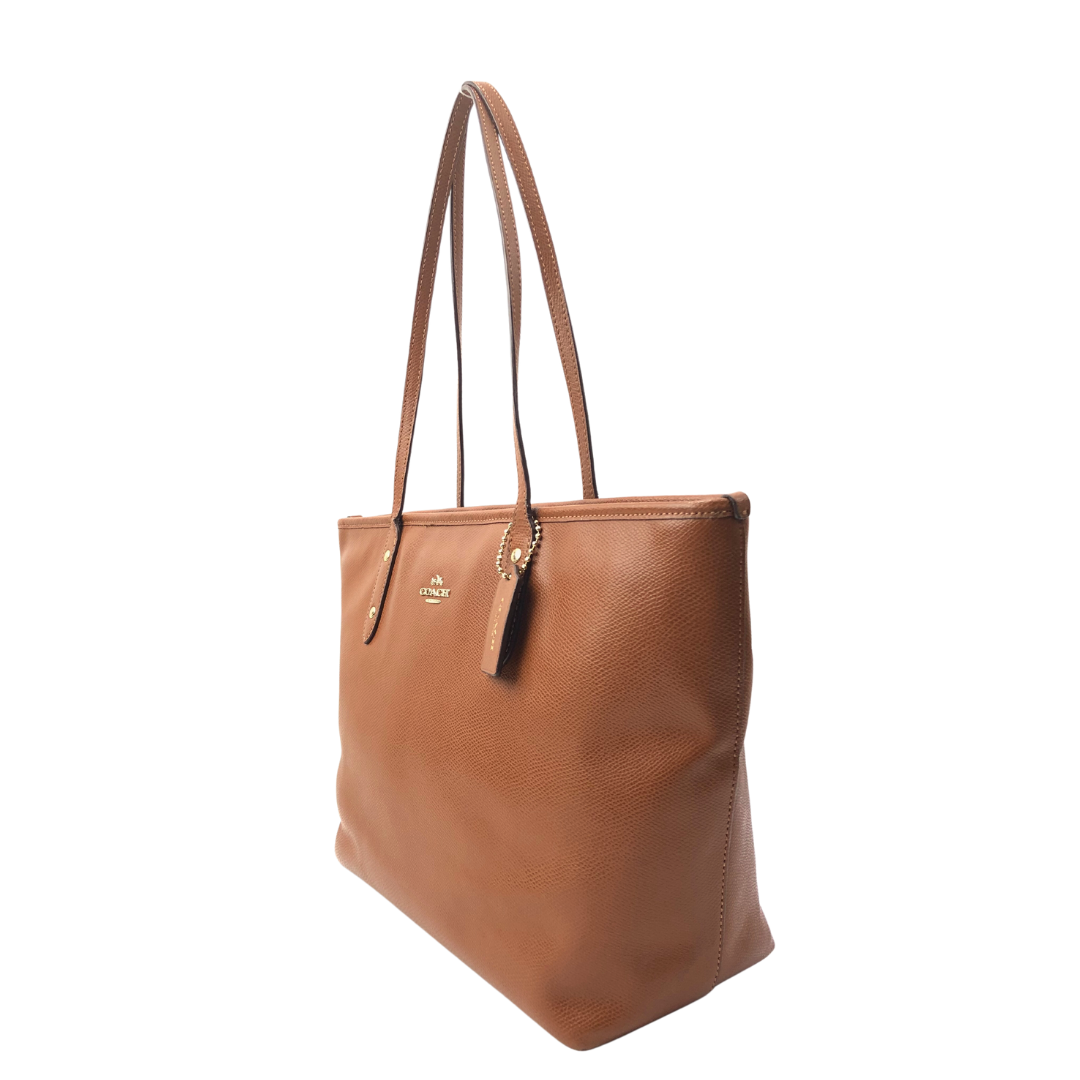 Coach Saddle Brown City Tote