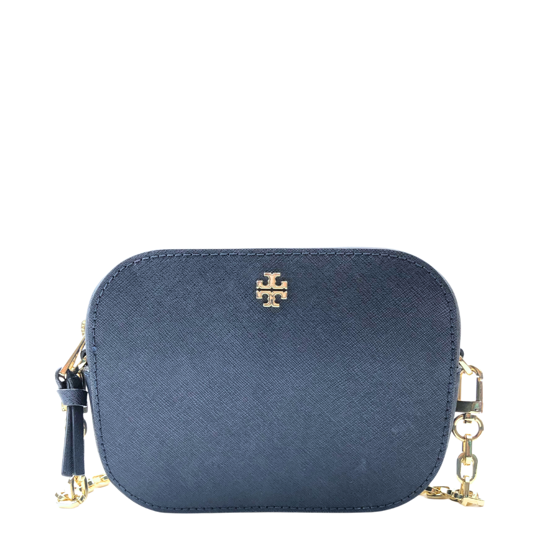 Tory Burch Round Emerson Saffiano Leather Crossbody Bag