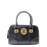 Roberto Cavalli Monogrammed Bag With Patent Leather Accents