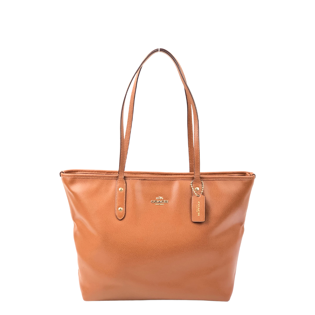 Coach Saddle Brown City Tote