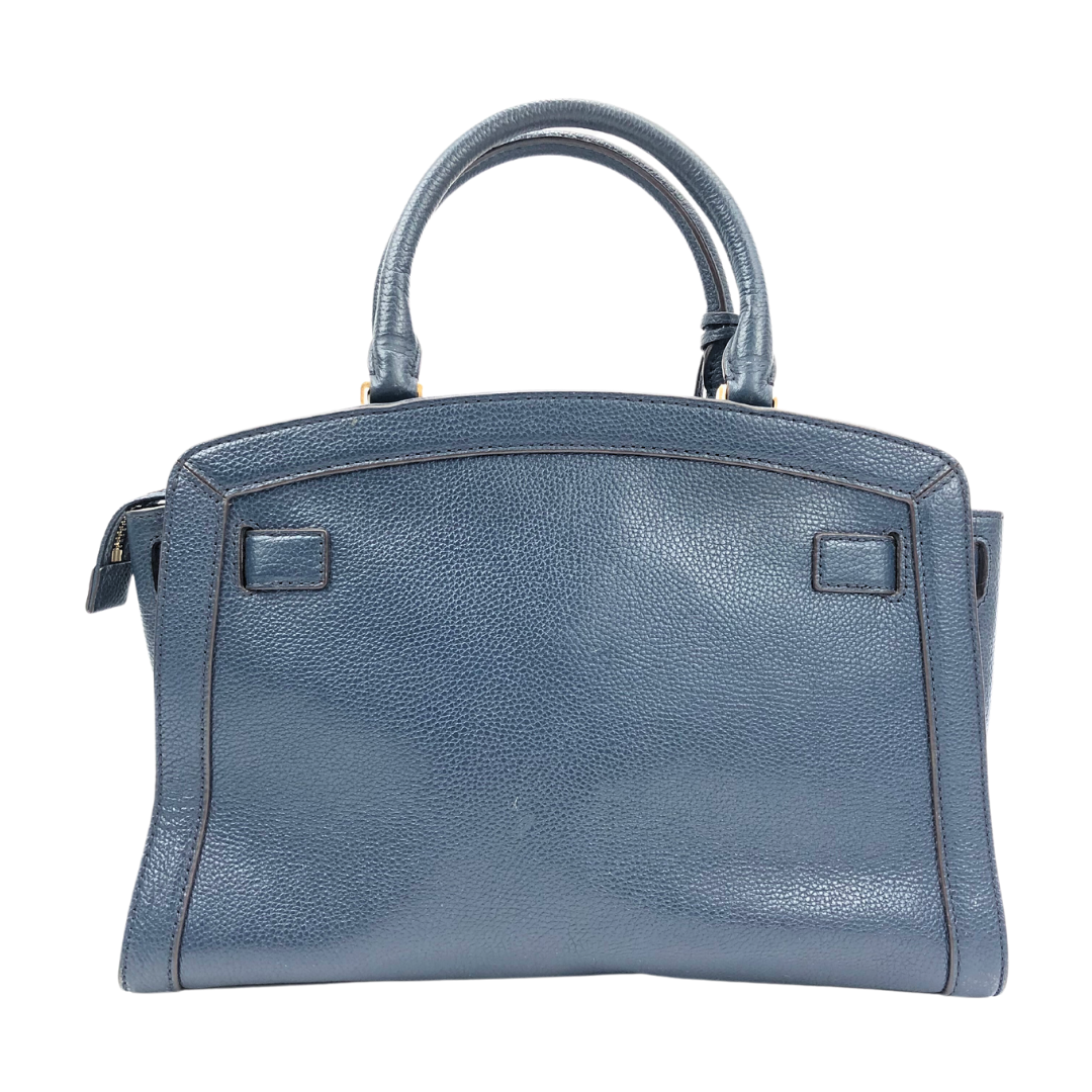 Michael Kors Large Satchel Blue Leather Satchel