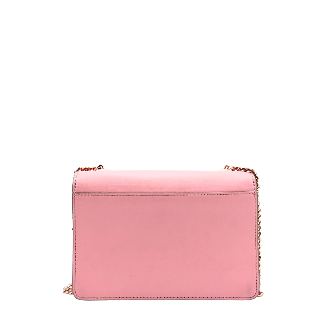 Ted Baker Earie Rainbow Gusset Leather Crossbody Pink Bag