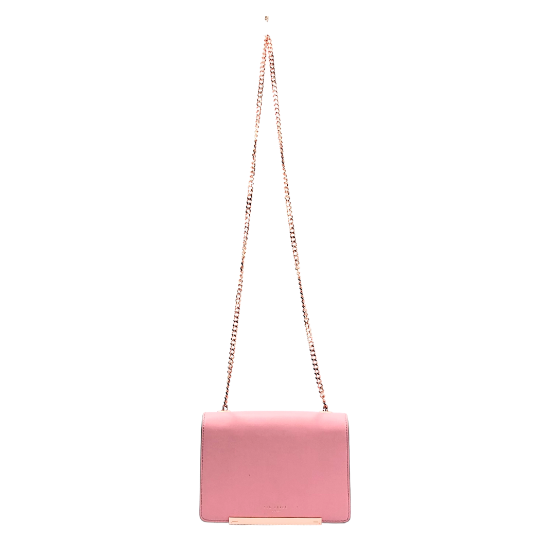 Ted Baker Earie Rainbow Gusset Leather Crossbody Pink Bag